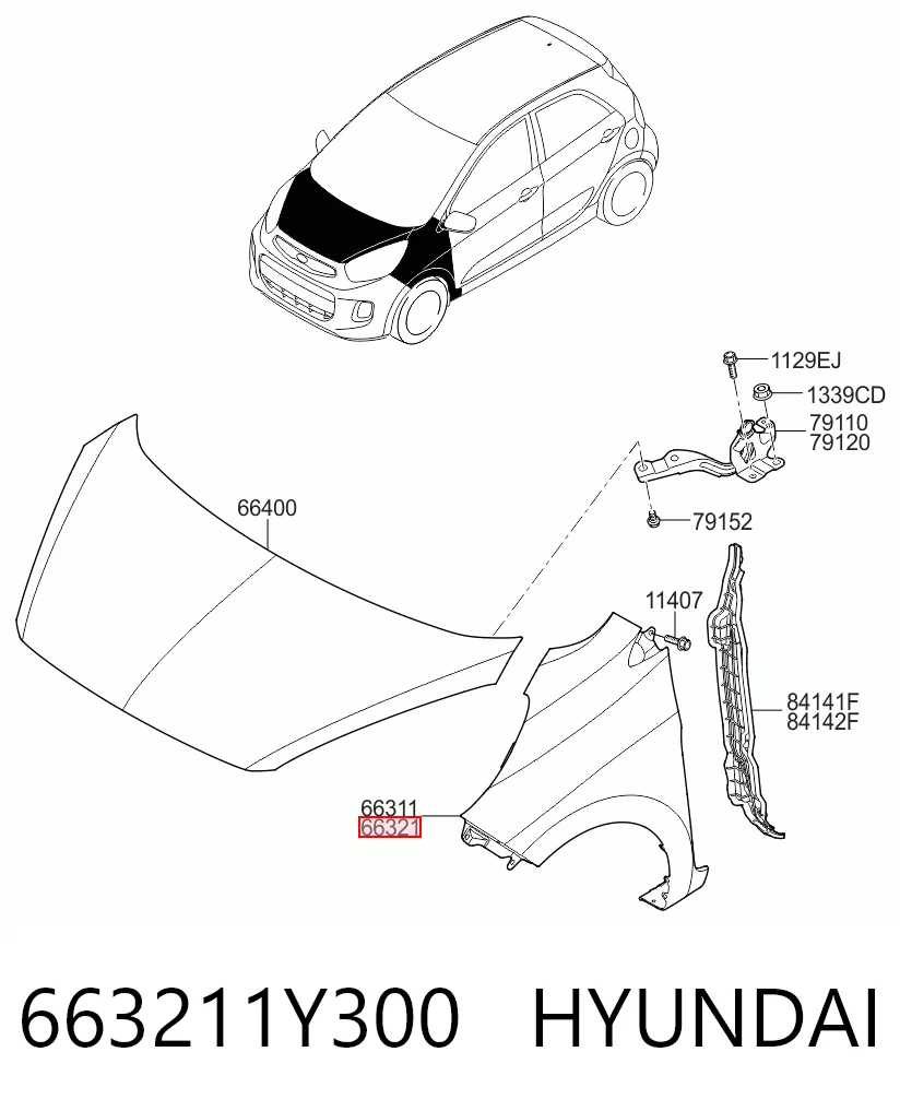 Крила на KIA Picanto II TA