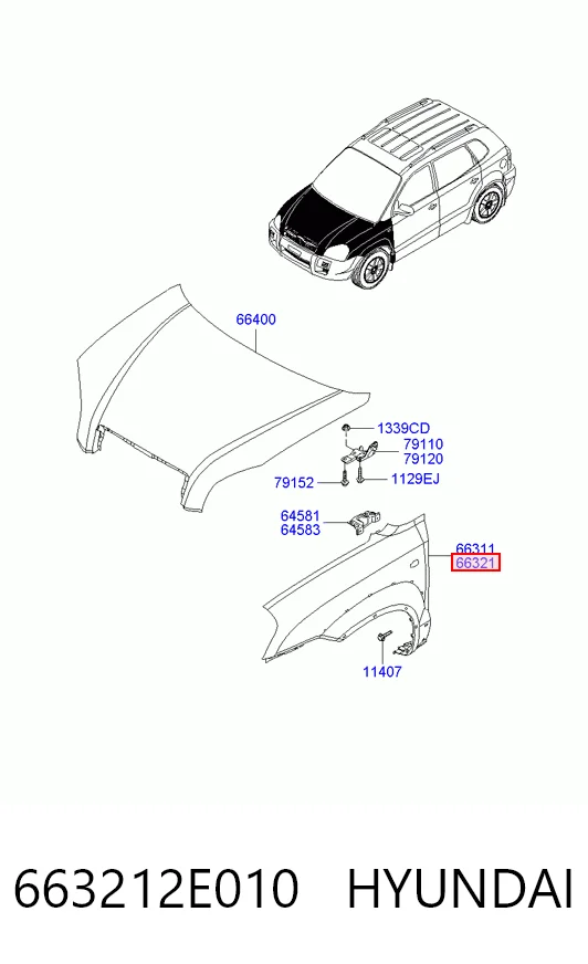 Крила на Hyundai Tucson I JM