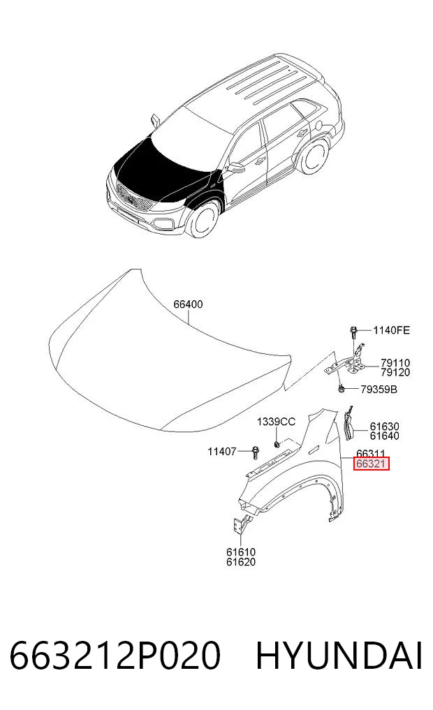 Крила на KIA Sorento II XM