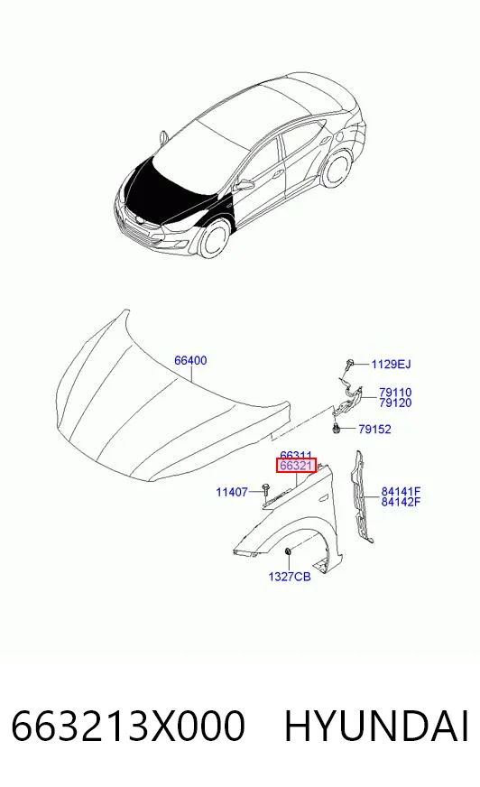 40C102 Polcar Крило переднє праве