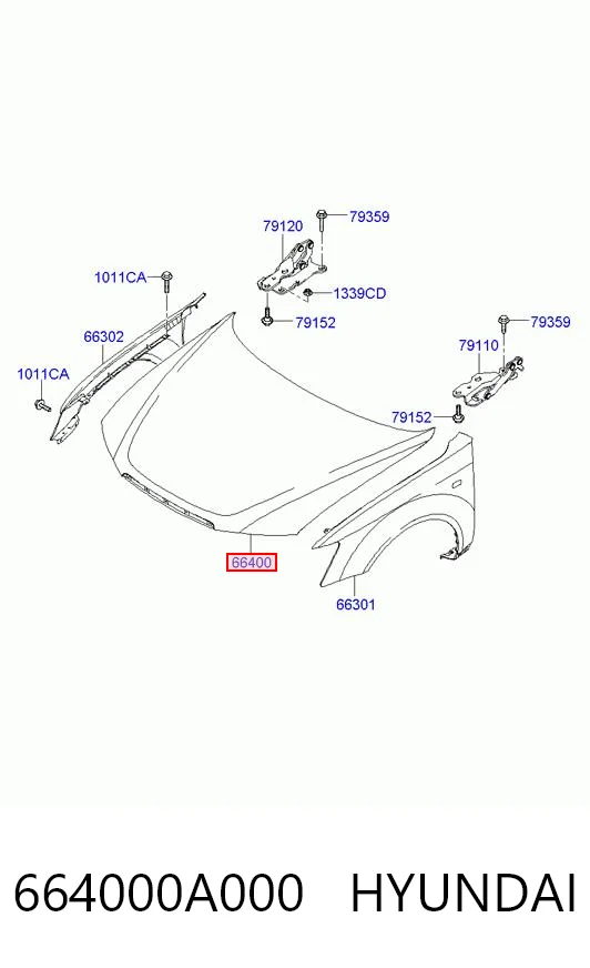 Капот на Hyundai Sonata V NF