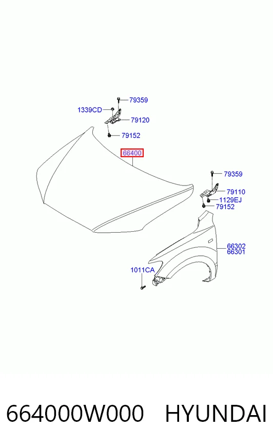 Капот на Hyundai Santa Fe II CM