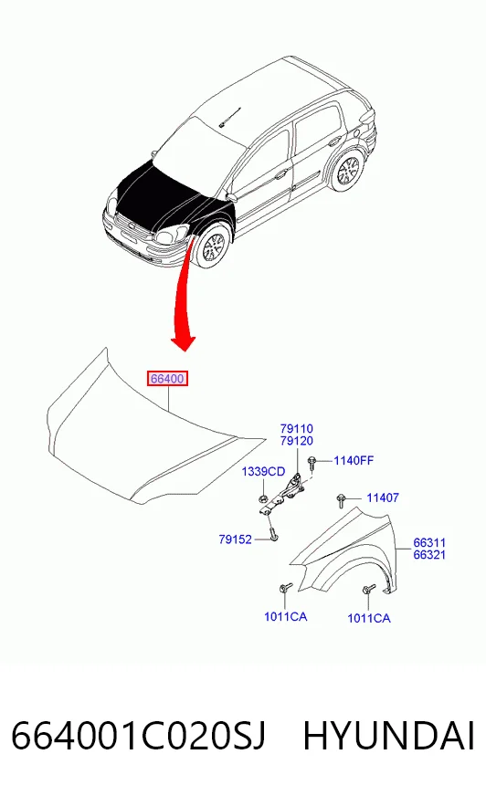Купити Капот Hyundai Getz  