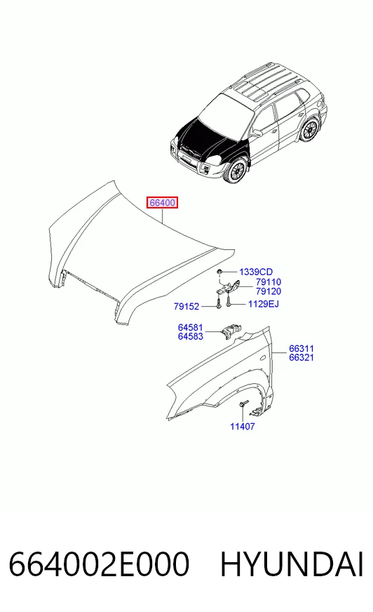 Капот TYG HN20029A ціна, від 132.23 USD