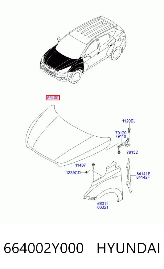 Купити Капот Hyundai Tucson II TM