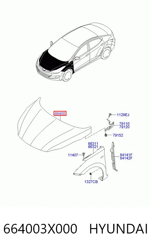 40C103UA Polcar Капот