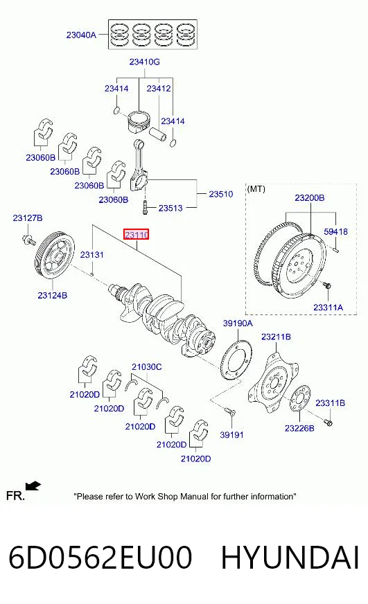 Колінчастий вал KIA Sportage IV