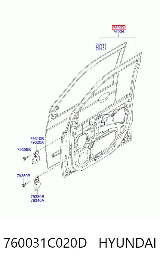 Дверь передня ліва на Hyundai Getz  