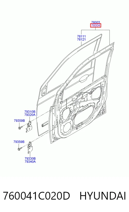 Пасажирські передні двері на Hyundai Getz  
