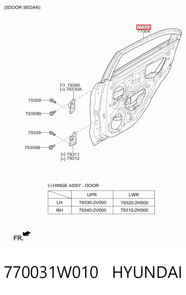 770031W010 Hyundai/Kia