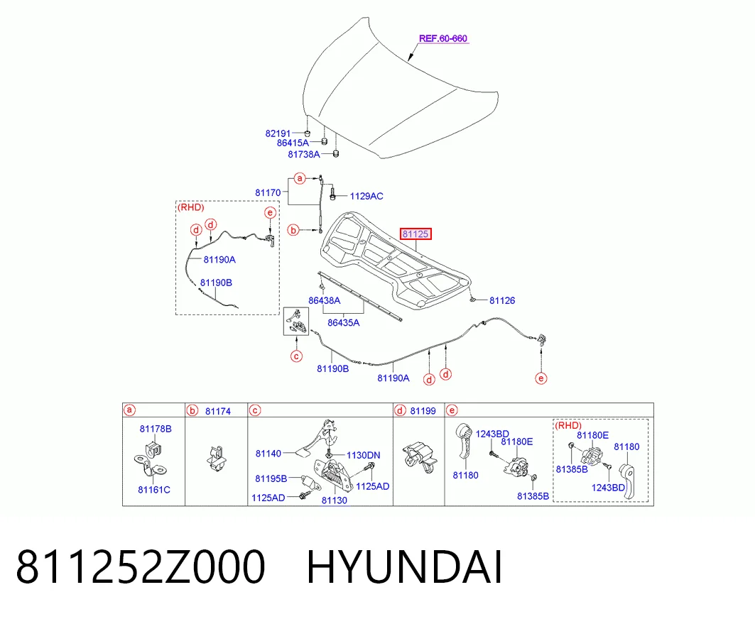 Обшивка капота Hyundai Ix35 позашляховик (LM) (2009 - 2016) ціна, від 45.07 USD