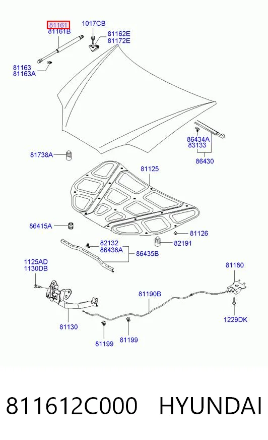 Амортизатор капота GS0879 Magneti Marelli
