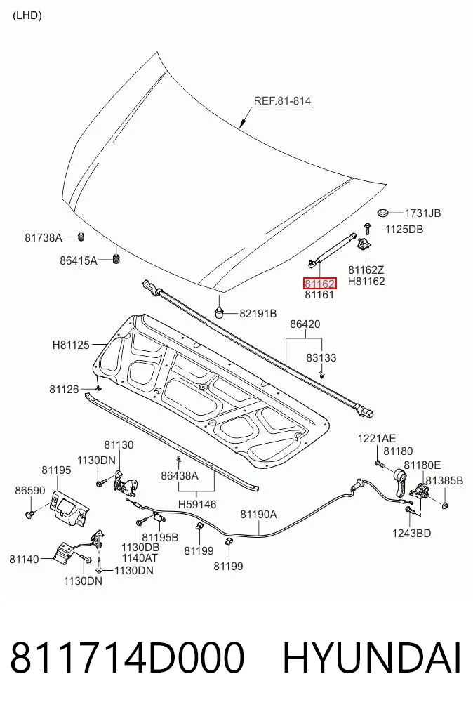 Опора капота права Magneti Marelli GS1207 ціна, від 11.64 USD