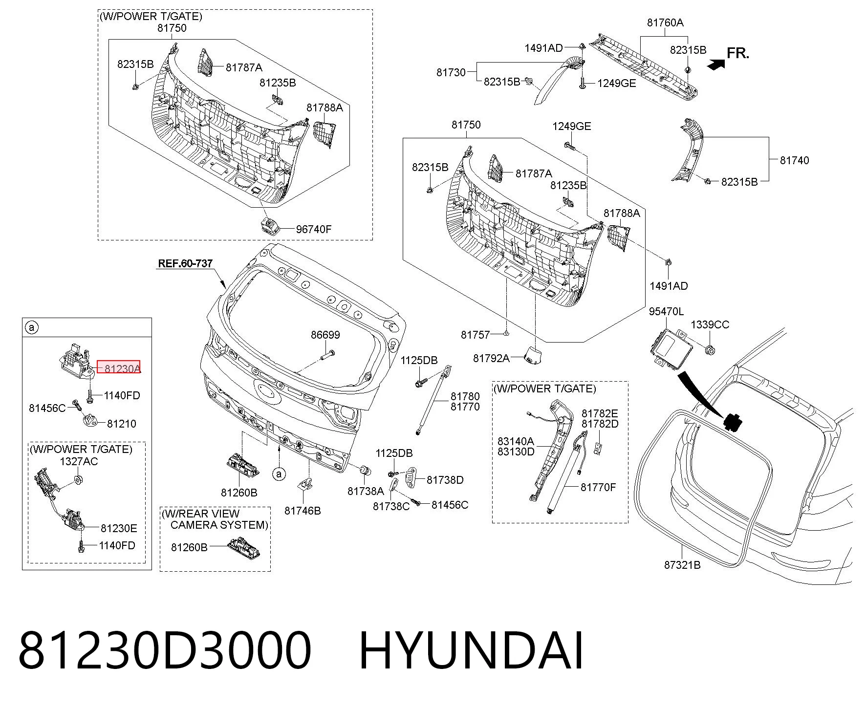81230D3000 Hyundai/Kia Замок п'ятих дверей