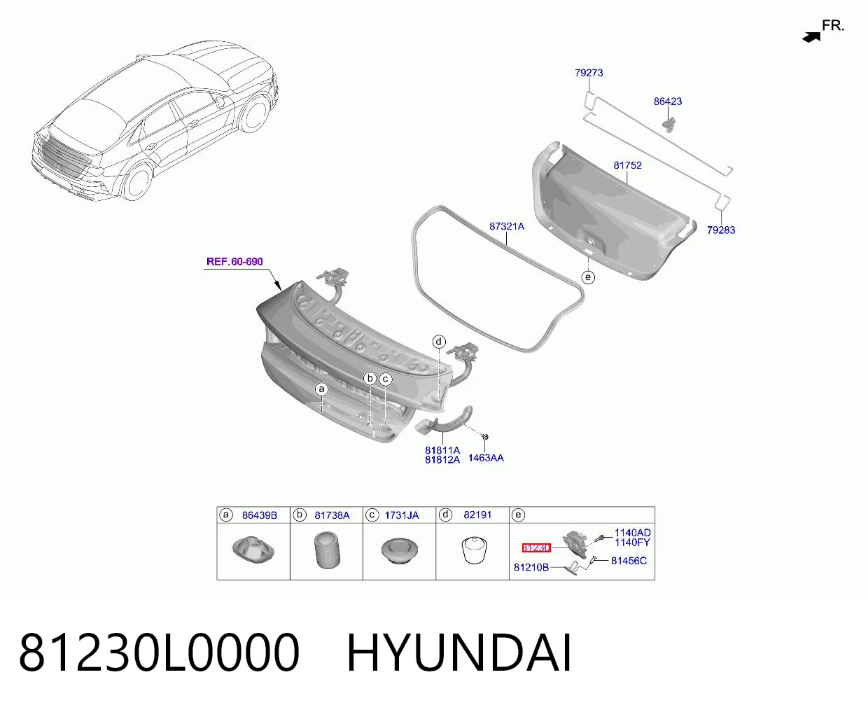 81230L0000 Hyundai/Kia Замок п'ятих дверей