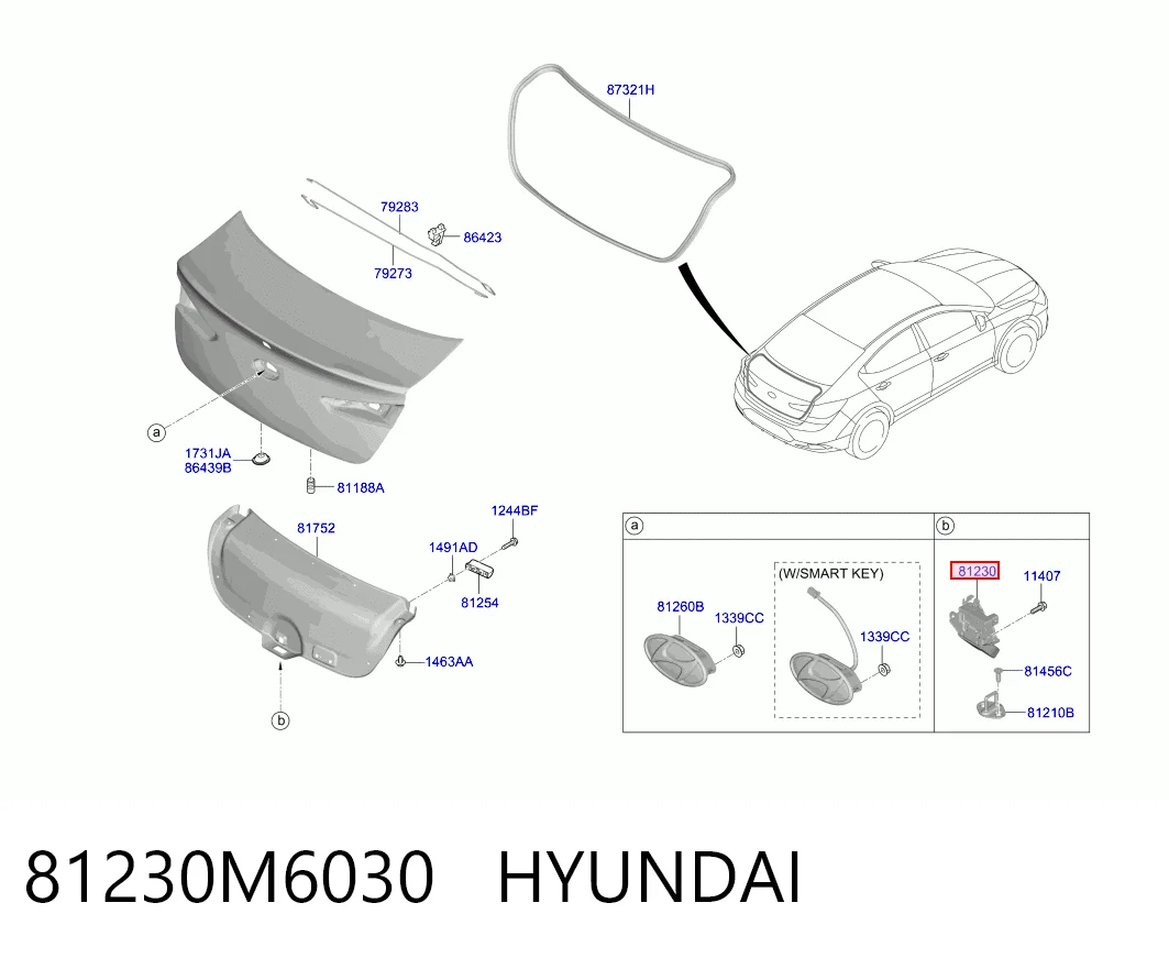 Купити Замок багажника Hyundai Elantra VI AD