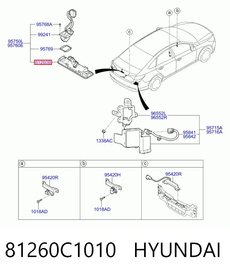 81260C1010 Hyundai/Kia Ручка ляди, зовнішня