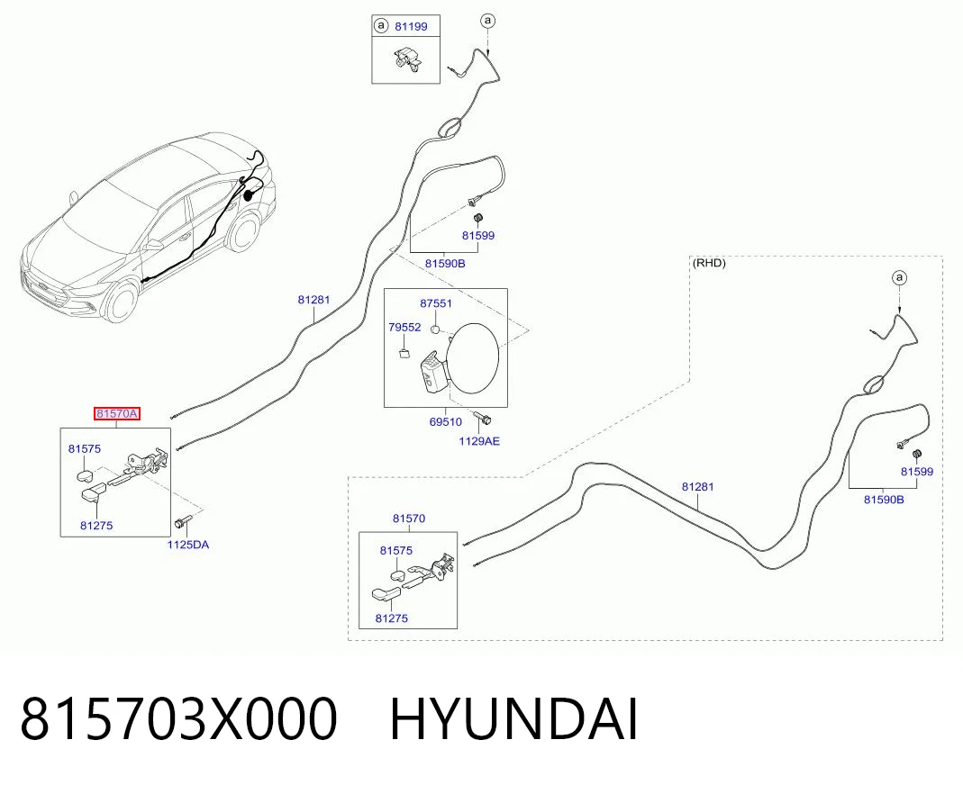 815703X000 Hyundai/Kia Ручка відкривання замка/лючка бензобака