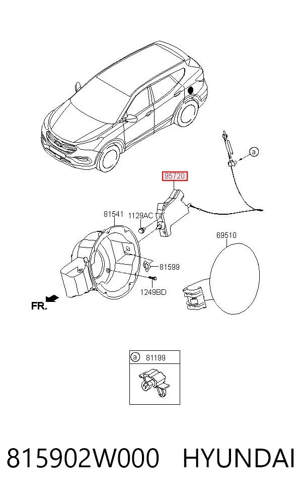 815902W000 Hyundai/Kia Мотор-привод відкриття лючка бака