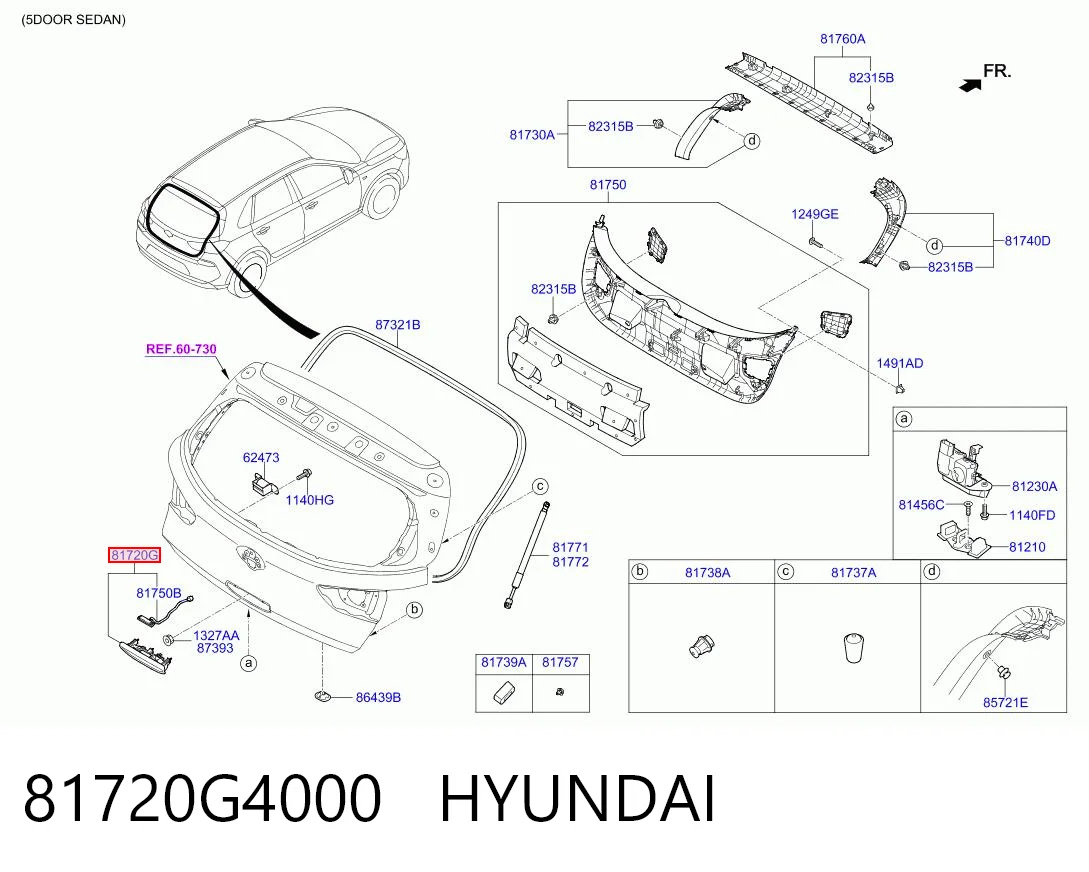 81720G4000 Hyundai/Kia Кнопка приводу замка задньої 3/5 двері (ляди)
