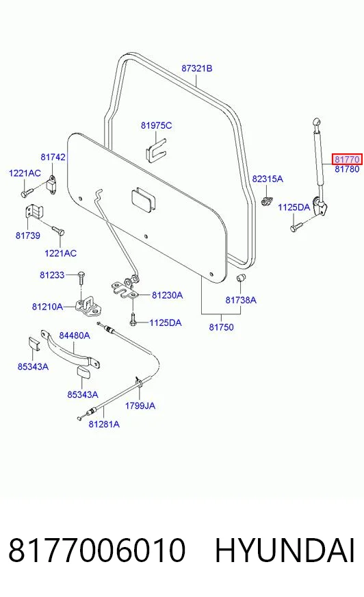 Купити 6950 Stabilus Амортизатор двері багажника