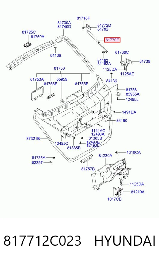 Амортизатор багажника 42827046 AND