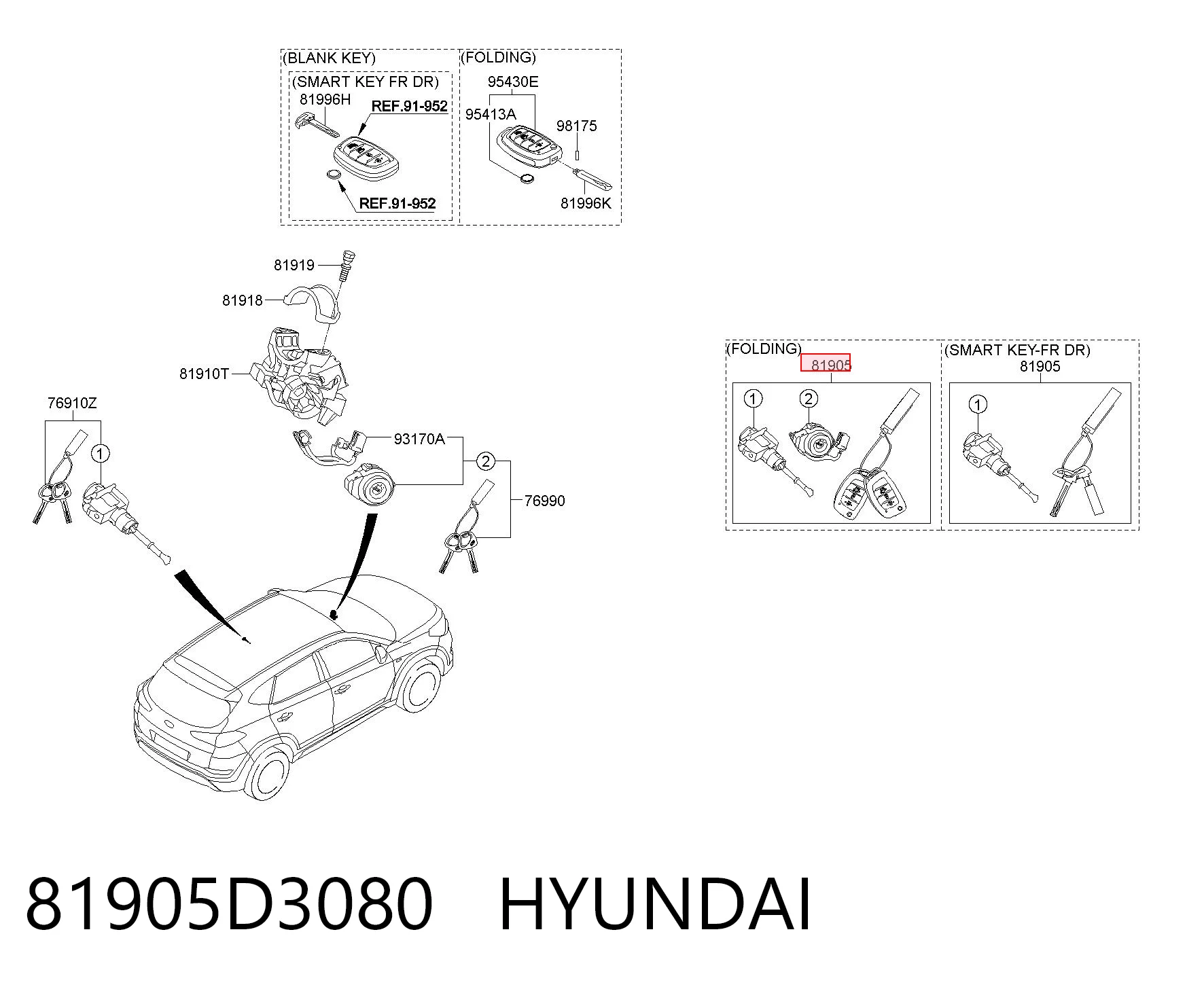 81905D3080 Hyundai/Kia 
