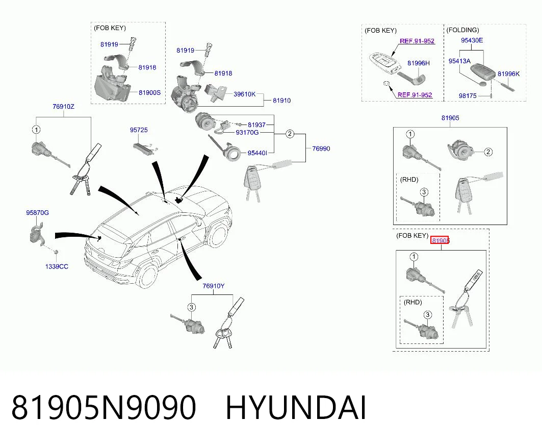81905N9090 Hyundai/Kia 