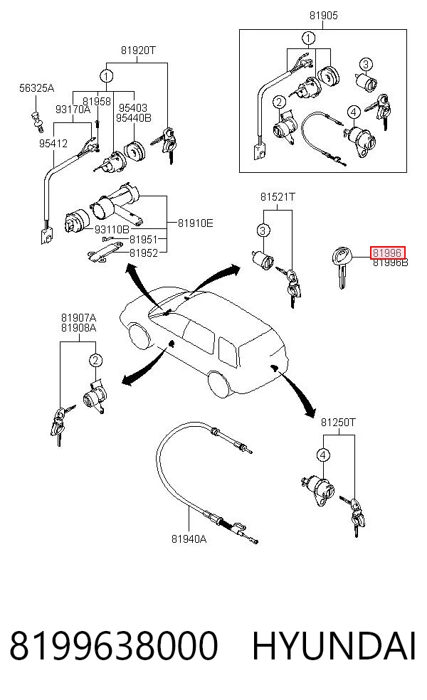 8199638000 Hyundai/Kia 