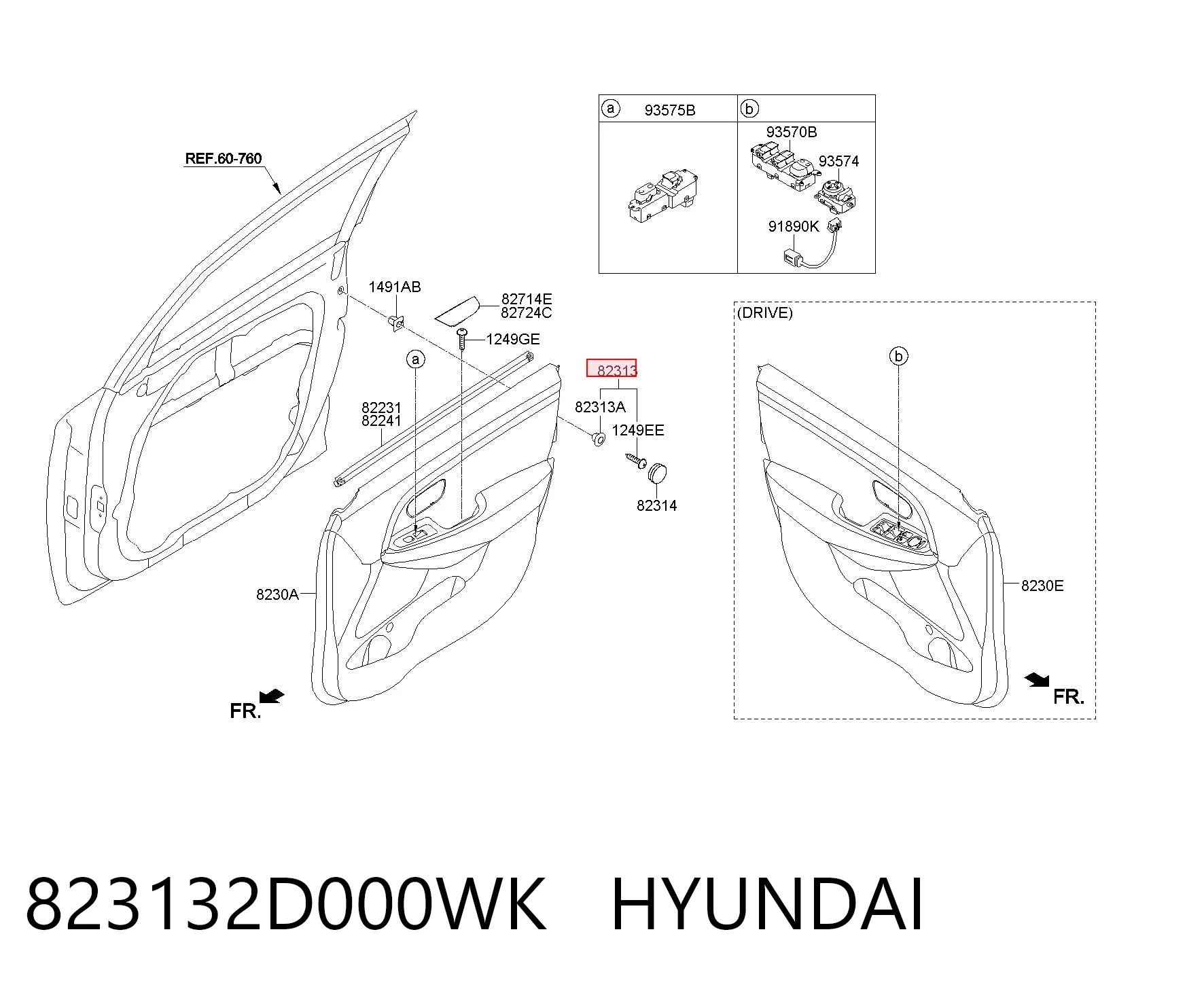 823132D000WK Hyundai/Kia 