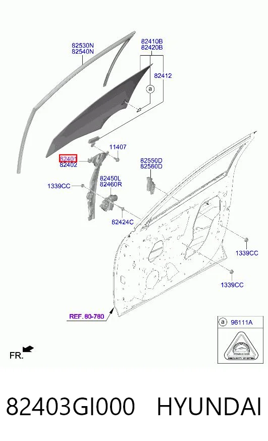 82403GI000 Hyundai/Kia Підйомник механічний вітрового скла