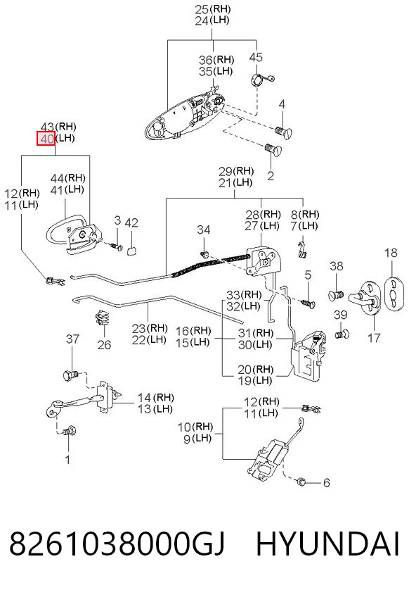 8261038000GJ Hyundai/Kia 