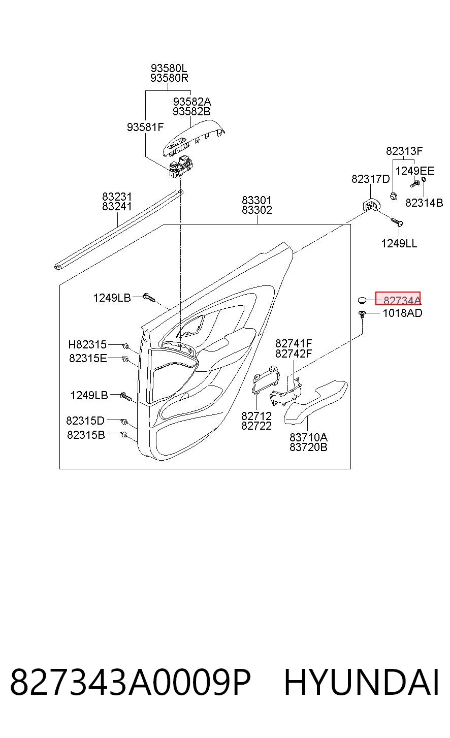 827343A0009P Hyundai/Kia Заглушка кузова (підлоги)