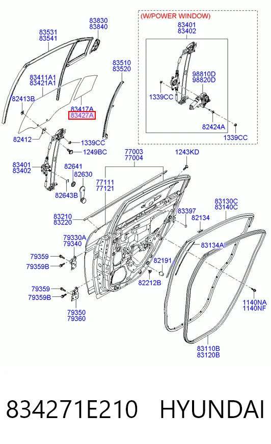 AB65343A XYG Скло кутове дверей задніх