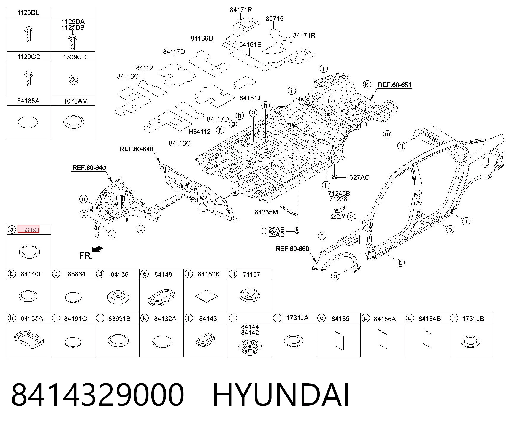 Заглушка днища кузова Hyundai Sonata V седан (NF) (2007 - 2010) ціна, від 1.64 USD
