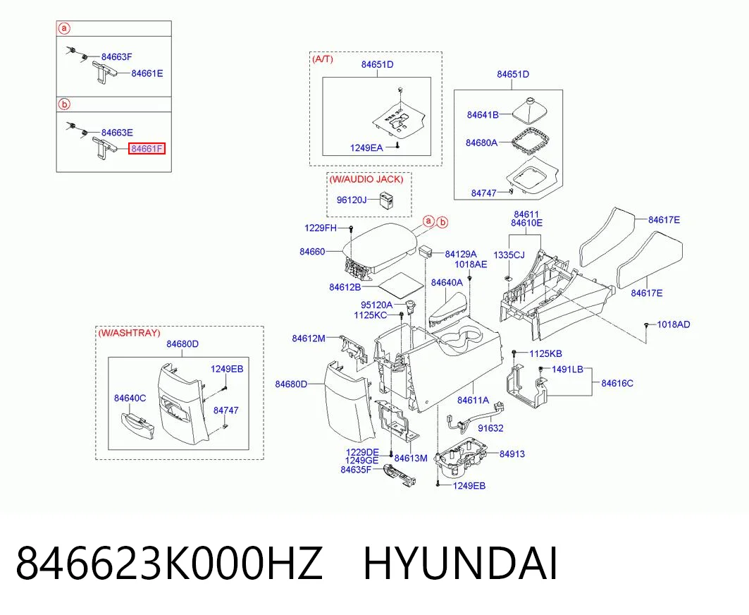 846623K000HZ Hyundai/Kia Защіпка підлокітника