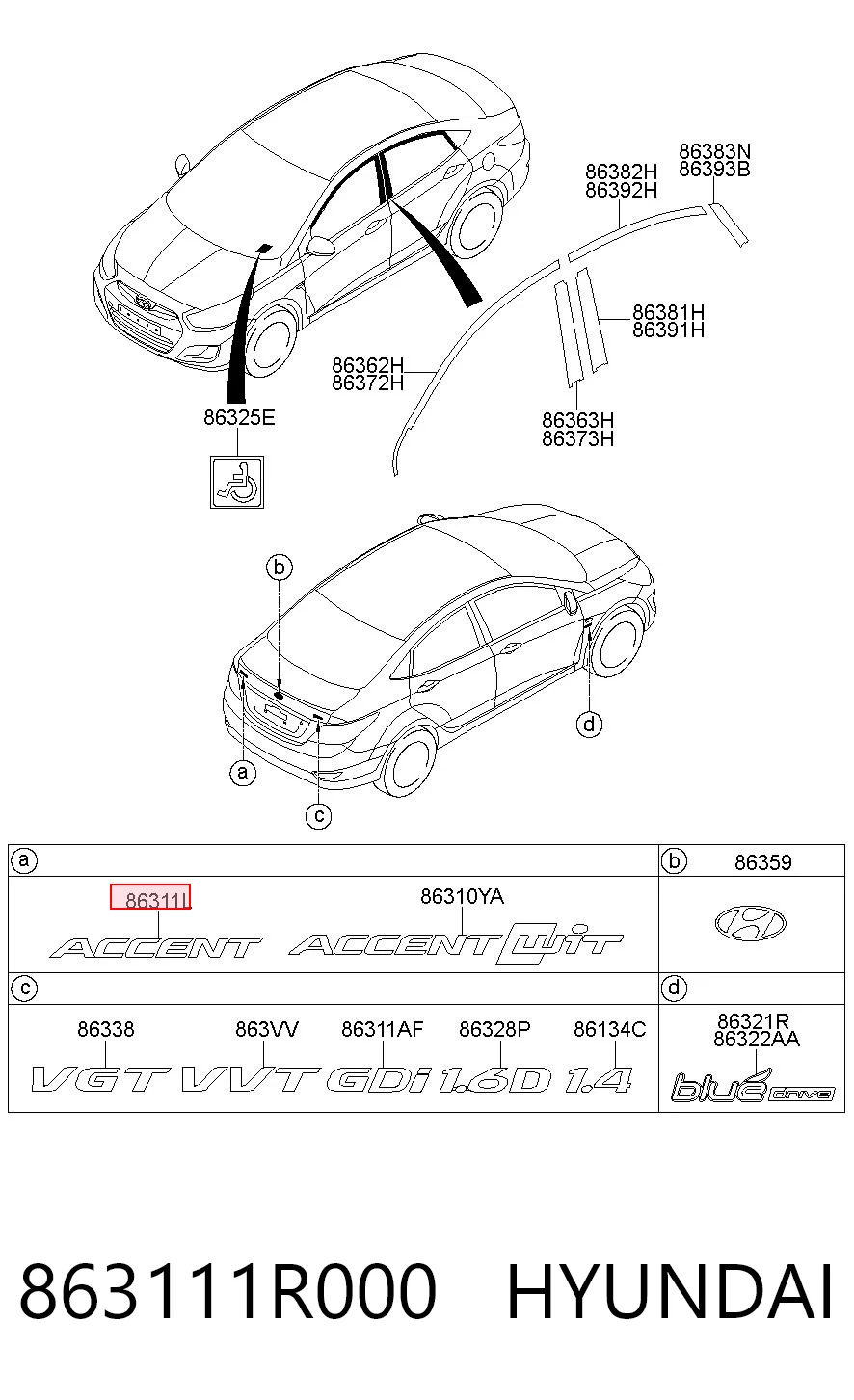 863111R000 Hyundai/Kia 