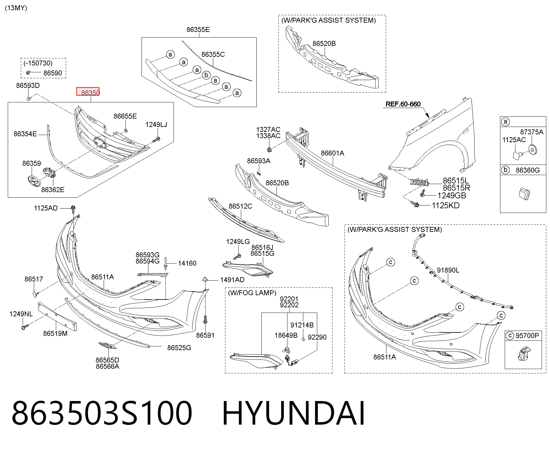 Решітка радіатора на Hyundai Sonata VI YF