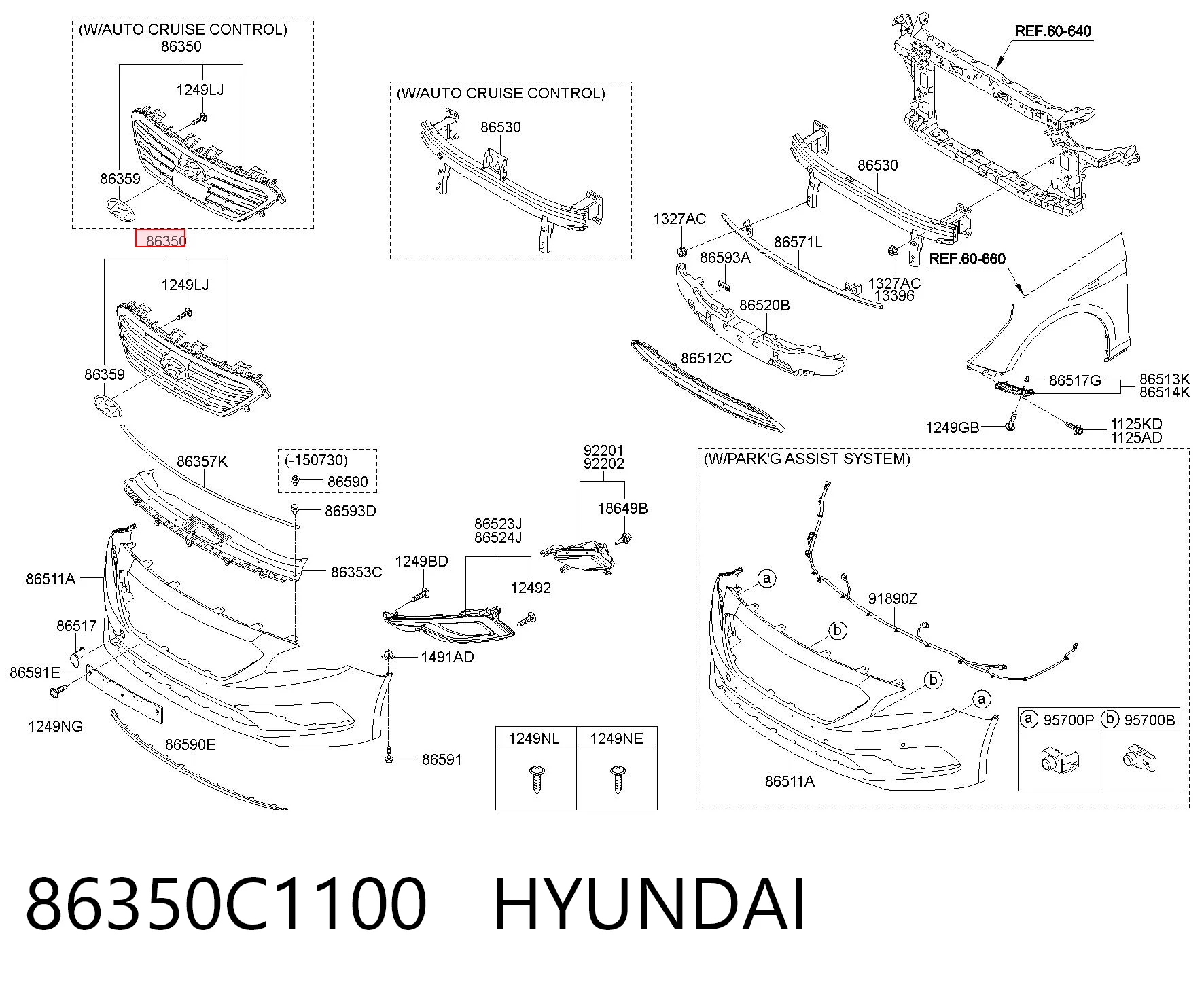 Облицювання радіатора Hyundai Sonata VII седан (LF) (2014 - 2023) ціна, від 178.57 USD