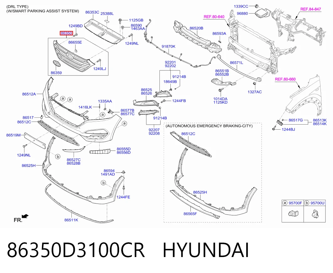 Купити Решітка радіатора Hyundai Tucson III TL