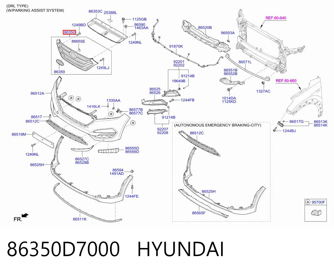  Решітка радіатора Hyundai Tucson 3
