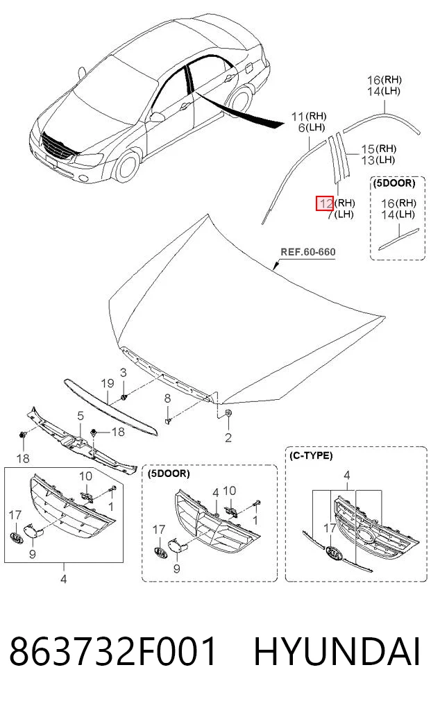 863732F001 Hyundai/Kia
