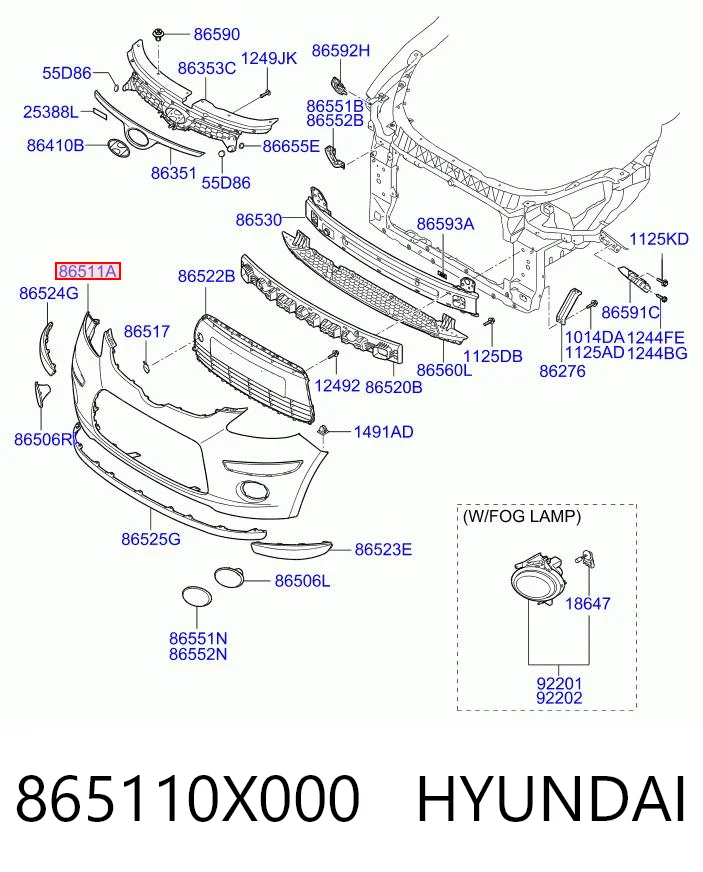 PHN04073BA KLARKSONAS Бампер передній в зборі