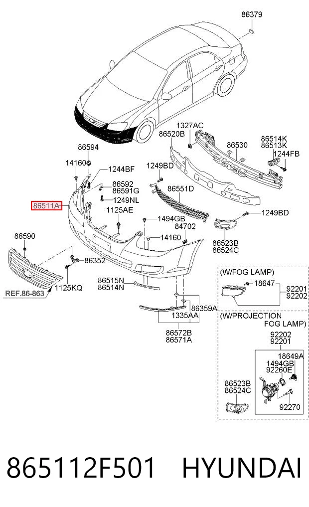 KI1000134 Various Бампер передній в зборі