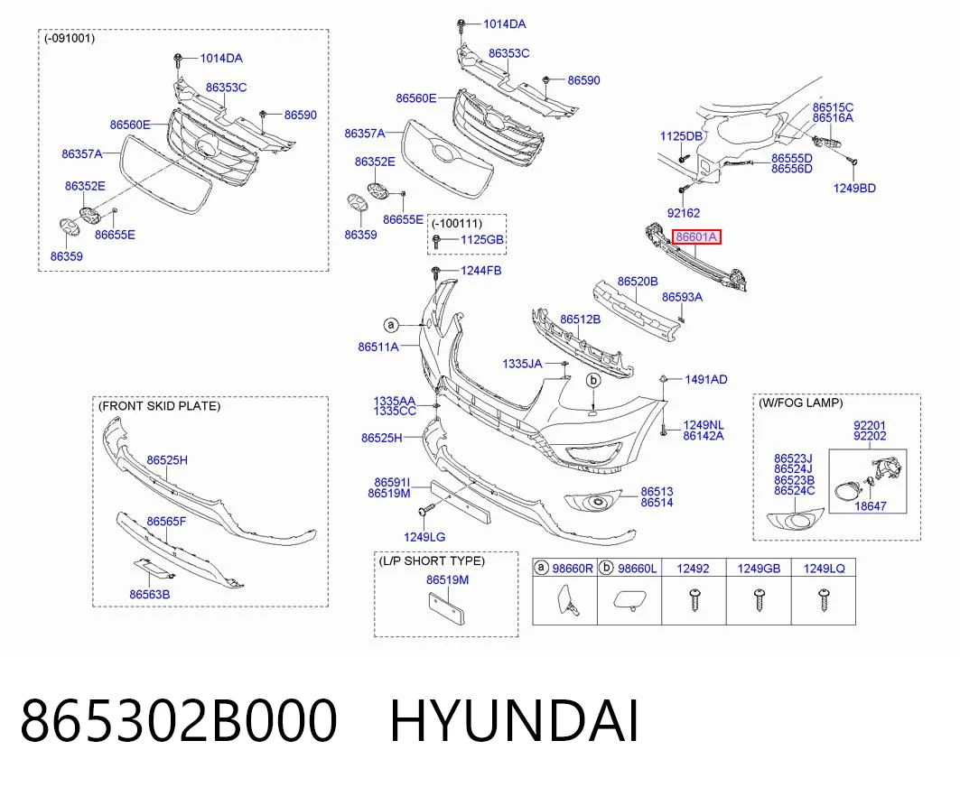Балка бампера переднього на Hyundai Santa Fe II CM