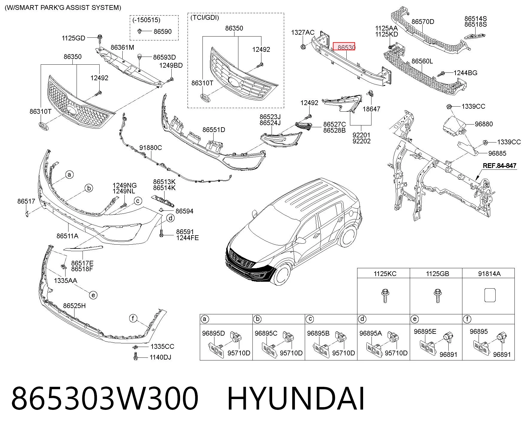 Шина бампера переднього Polcar 4104073 ціна, від 64.80 USD
