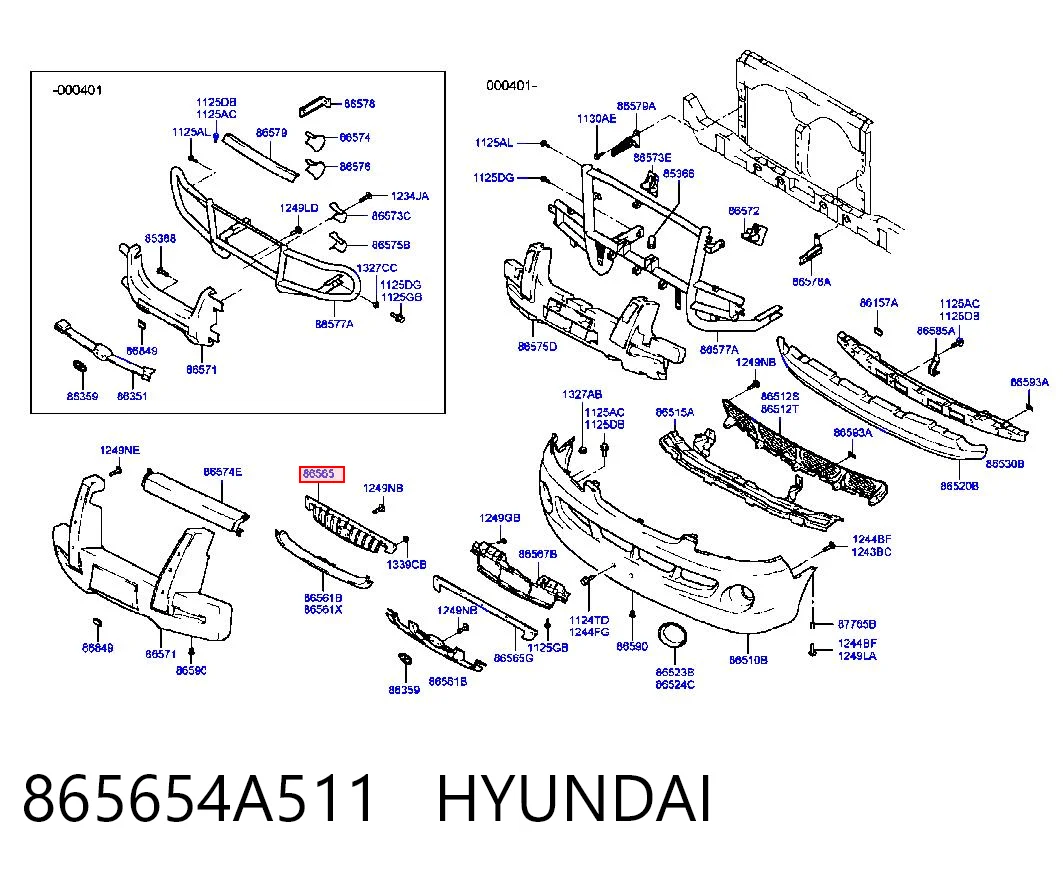 Решітка радіатора на Hyundai H200  