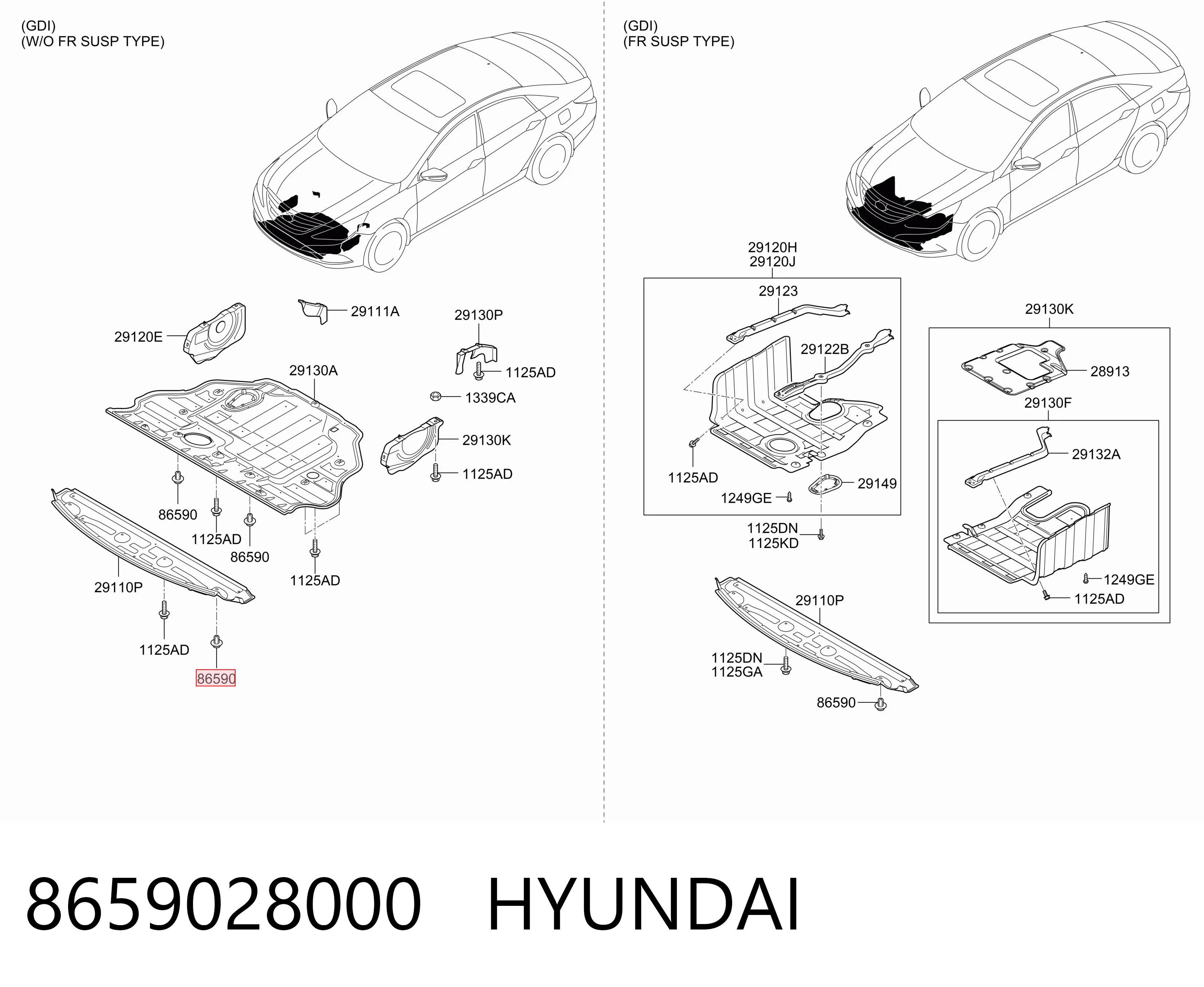8659028000 JAC Кліпса бампера переднього