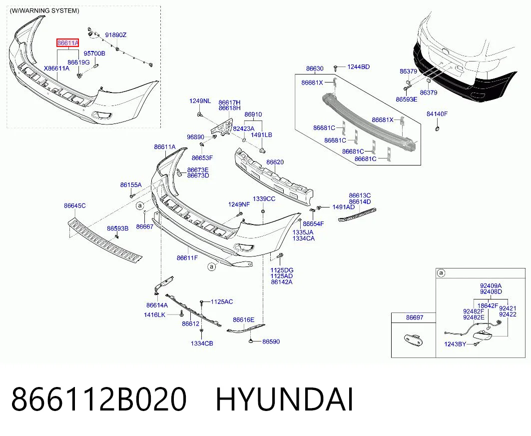 Буфер (бампер) задній на Hyundai Santa Fe II CM
