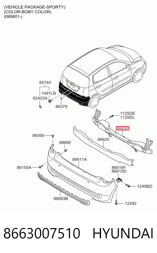 Балка бампера заднього Polcar 4107963 ціна, від 47.36 USD